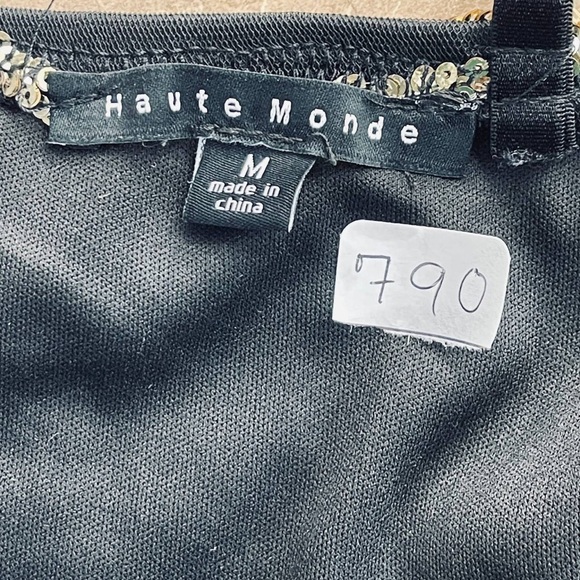 Haute Monde Jumpsuit Sequined Bodice Straight Leg NWT Date Night Rave Party Club - Picture 9 of 14